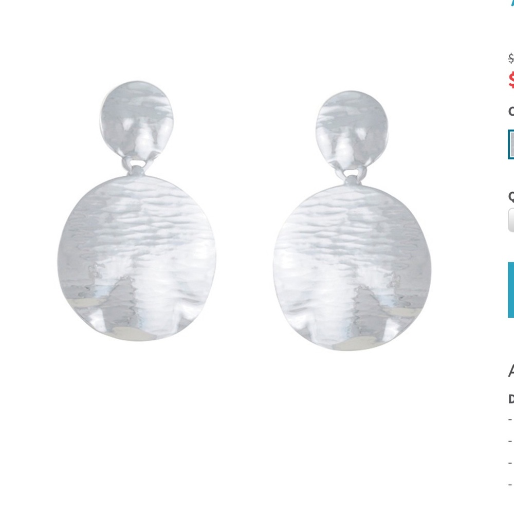New Adami & Martucci Sterling Silver Drop Earrings